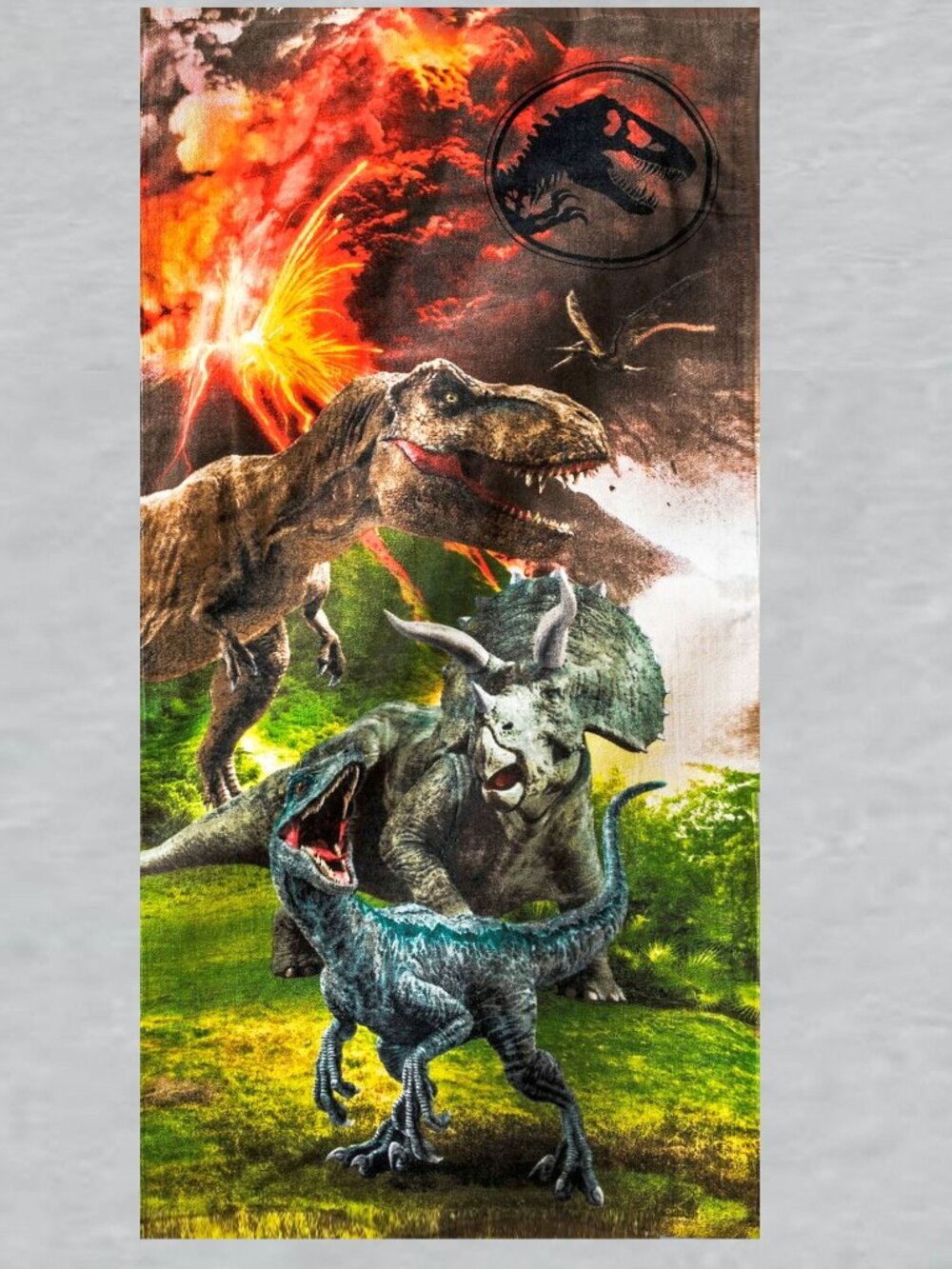 Jurassic World Beach Towel Measures 28 x 58 inches